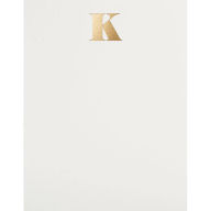 Title: Foil Monogram K Stationery Set