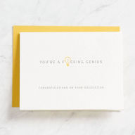 Title: F*ing Genius Letterpress Graduation Card