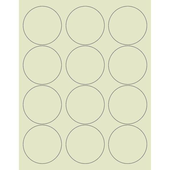 Sage 2.5" Round Printable Labels