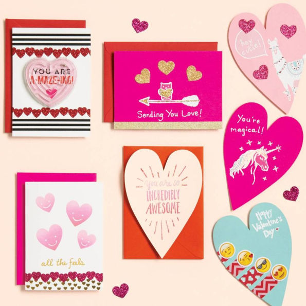 Fuchsia Glitter Heart Stickers