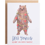 Title: Deck Yourself Bear Holiday Card