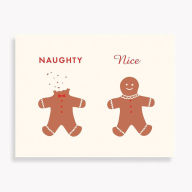 Title: Naughty Nice Gingerbread Holiday Card