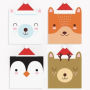 Holiday Boxed Cards Assorted Critters Set of 12
