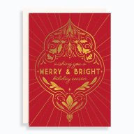 Title: Merry & Bright Ornament Holiday Card Set