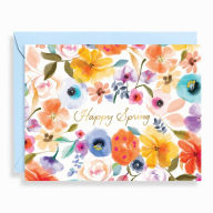 Easter Greeting Card Watercolor Floral Happy Spring