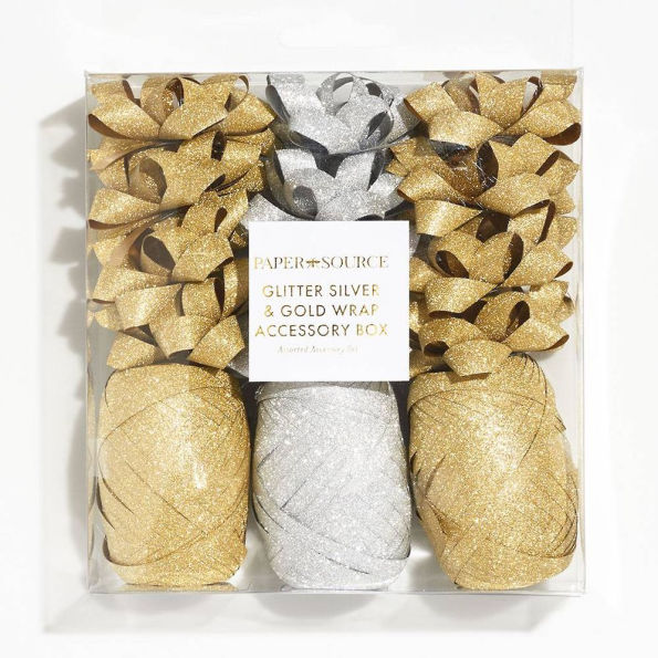 Glitter Silver & Gold Wrap Accessory Box