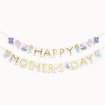 Floral Happy Mother's Day Banner