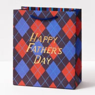 Title: MED Happy Father's Day Argyle Gift Bag