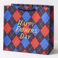 Title: Argyle Happy Father's Day Large Gift Bag