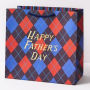 LRG Happy Father's Day Argyle Gift Bag