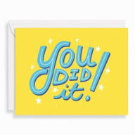 Title: You Did it Typography Congratulations Card