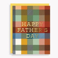 Father's Day Greeting Card Plaid Happy Father's Day