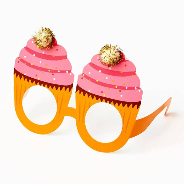 Birthday Cupcake Paper Glasses