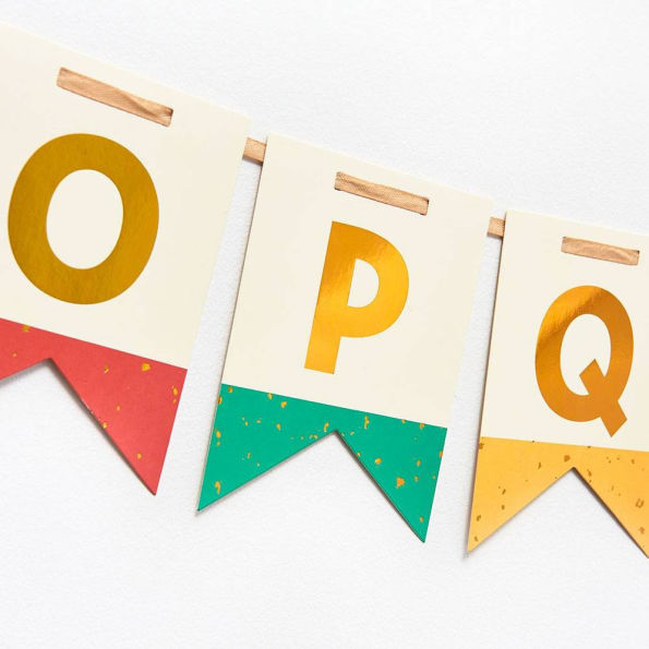 Colorful Fleck Letter Banner