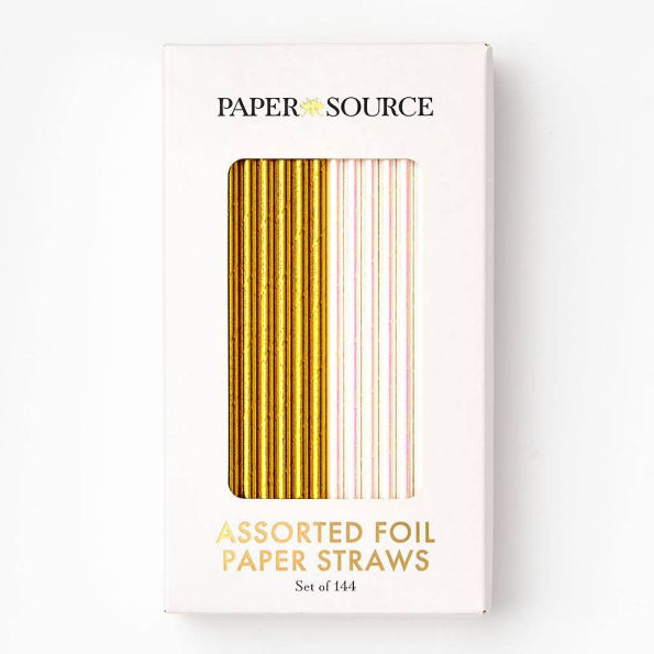 Assorted Foil Paper Straws