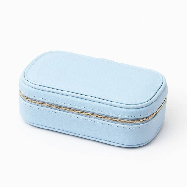 Light Blue Vegan Leather Jewelry Box