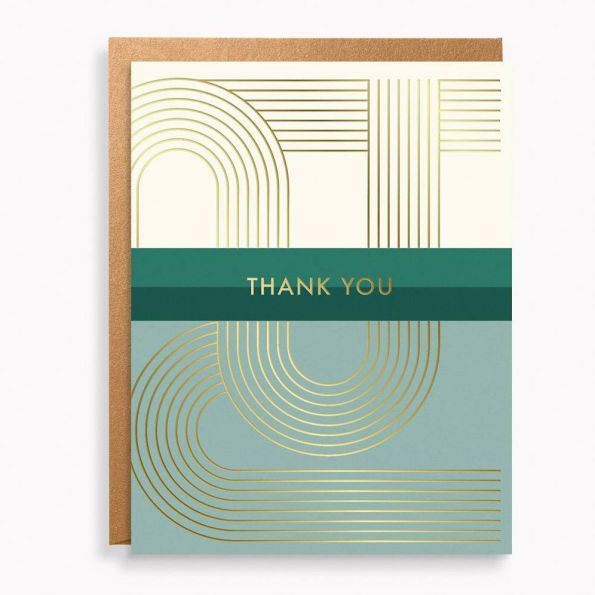 Modern Foil Stripe Thank You Card Set