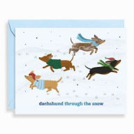 XMAS OFF/FOIL A2 Dachshund Through the Snow FLD S/10