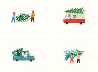 Alternative view 2 of Assorted Tree Farm Friends Holiday Card Set