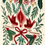 Alternative view 2 of Elegant Greenery Birds Holiday Card Set