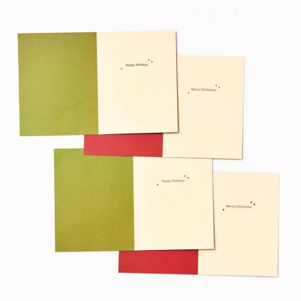 Assorted Tinsel Trees Holiday Card Set