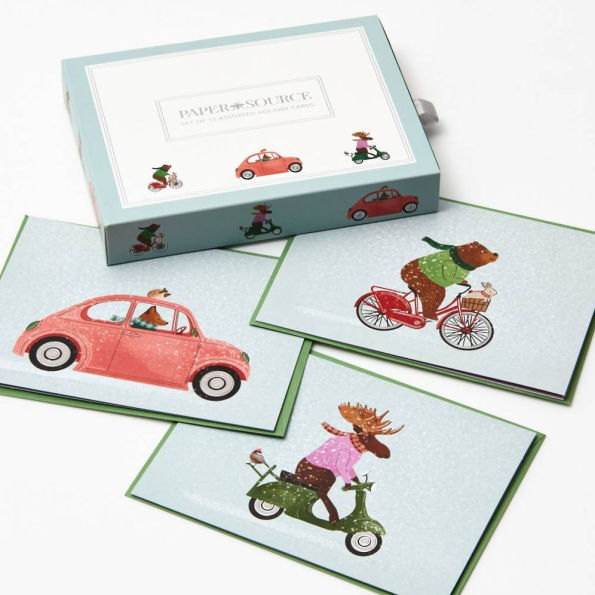 XMAS OFF/ENHANCED A6 Assorted Cruising Winter Critters FLD S/12