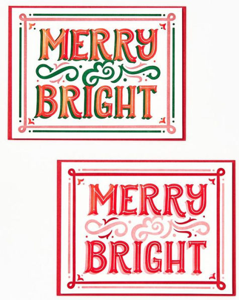 Merry & Bright Vintage Holiday Card Set
