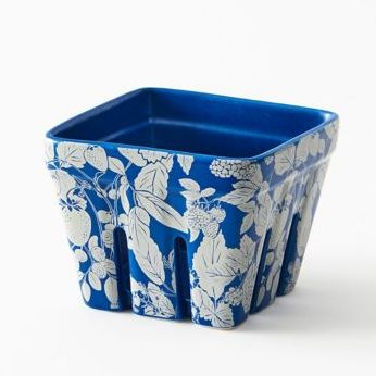 Ceramic Blue Berry Basket
