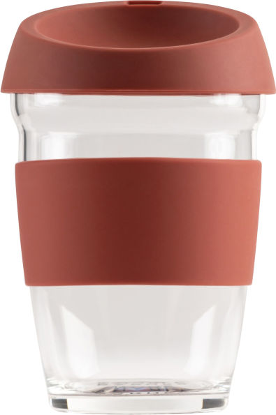 12oz Glass Coffee Tumbler - Terracotta