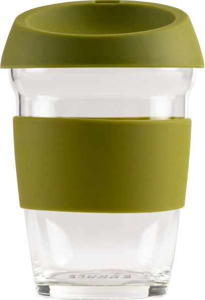 12oz Glass Coffee Tumbler - Green