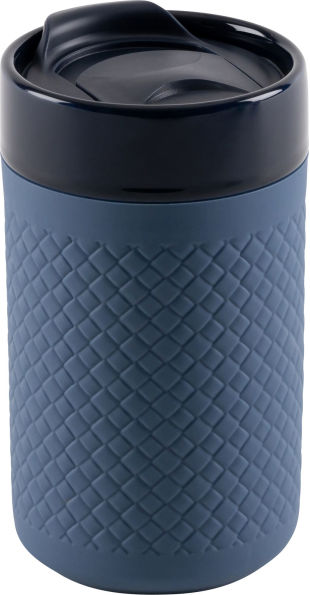 12oz Silicone Wrapped Ceramic Coffee Tumbler - Navy