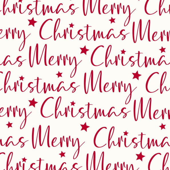 Merry Christmas Eco Glitter Script on Red Roll Wrap