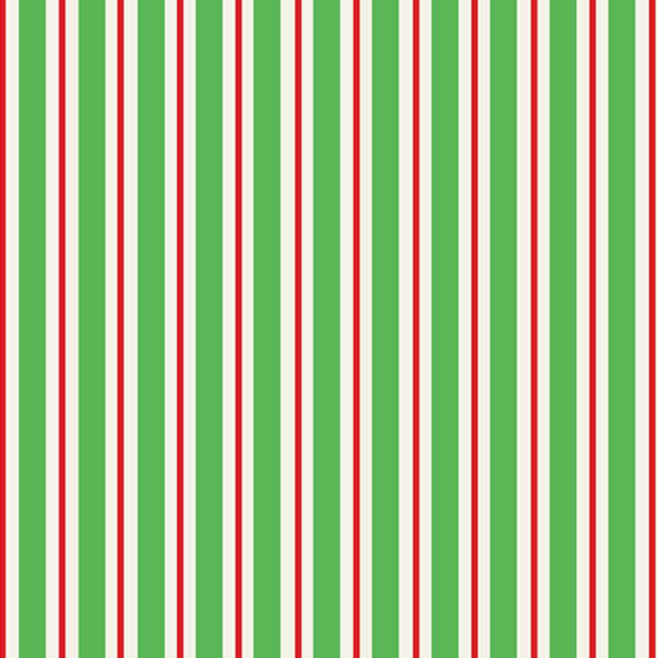 Red on Green Eco Glitter Stripes Roll Wrap