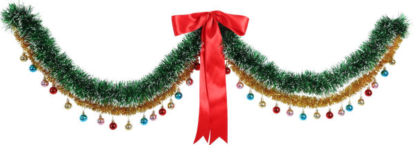 Tinsel and Ornament Garland