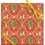 Folk Art Christmas Stone Paper Roll Wrap