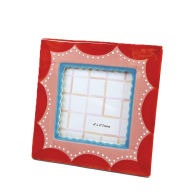 Title: Colorful Hand-Painted Ceramic Frame