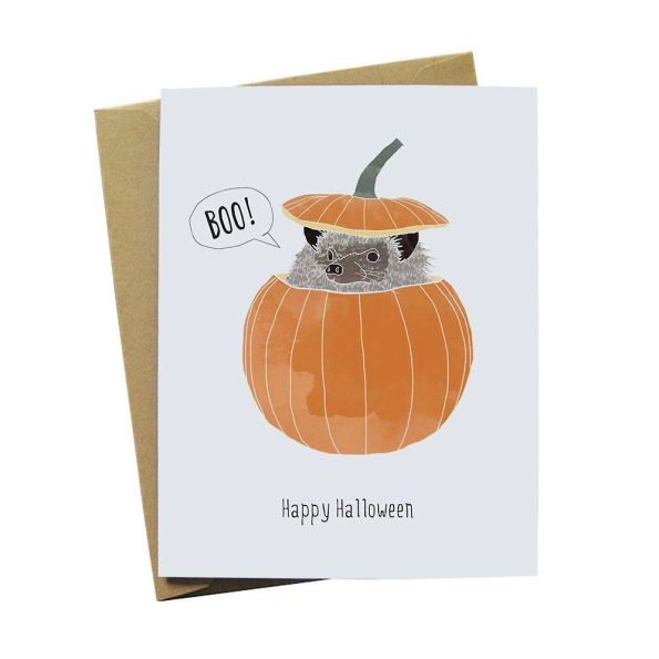 Happy Halloween Hedgehog Card