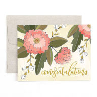 Title: Pink Peonies Congratulations Card