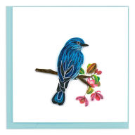 Title: Quilling Mountain Bird Greeting Card