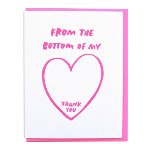 Bottom Of My Heart Thank You Card