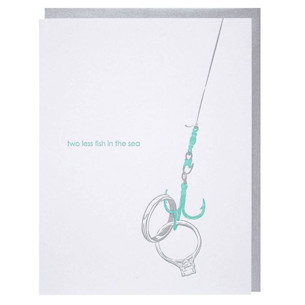 Two Less Fish Engagement Card