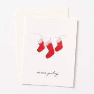 Title: Handcrafted Stocking Season's Greetings Card