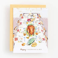 Title: Watercolor Thanksgiving Table Card