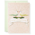 Alternative view 1 of Congratulations Love Birds Wedding Card