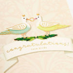 Alternative view 2 of Congratulations Love Birds Wedding Card