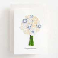 Title: WED Quilling Blue and White Bouquet