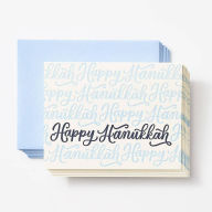 Title: Script Happy Hanukkah Card Set