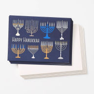 Title: Menorahs Happy Hanukkah Card Set