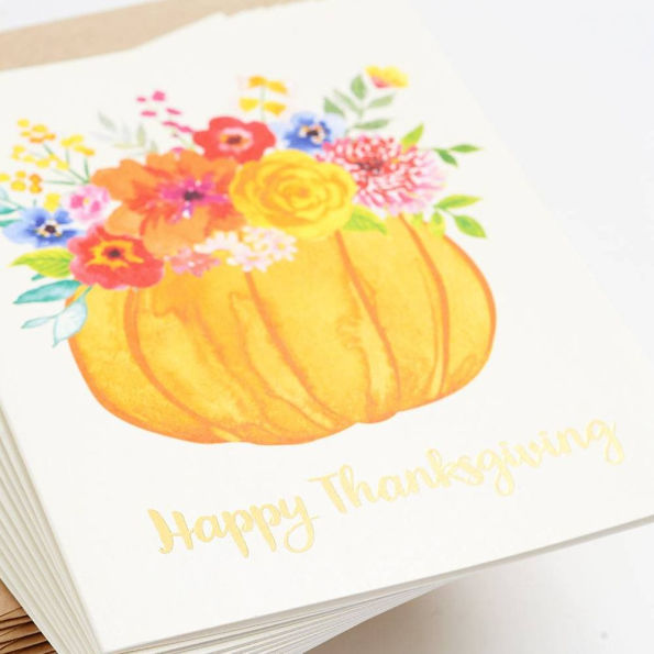 Floral Pumpkin Thanksgiving Stationery Set