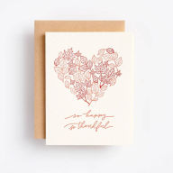 Title: So Happy So Thankful Letterpress Card